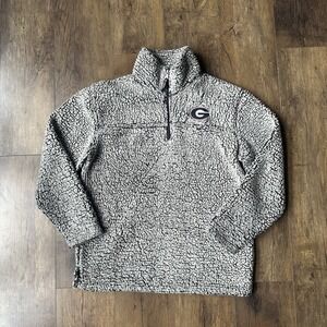 Boxcraft University of Georgia Quarter Zip Pullover Sherpa Fleece Women's Large